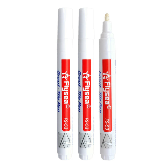 Grout Pen Waterproof Tile Marker Wall Seam Pen, for Tiles Floor Bathroom Decontamination Seam Repair (Black,White,Beige)