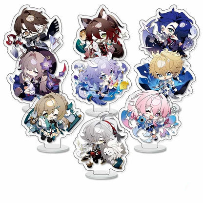 9pcs/Set Grandmaster of Demonic Cultivation Arcylic Stand Cosplay Figure Keyring Jewelry Mo Dao Zu Shi Fuuny Acrylic Key Chain