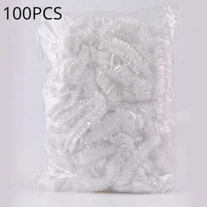 100/200pcs Disposable Shower Cap Covers Bathroom Accessories Transparent and Waterproof Disposable Hair Caps Bathroom Products