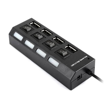 4-Port Usb 2.0 Hub One Drag Four Splitter Hub Plug And Play Mini Small Socket Hub /Usb 4-Port Splitter