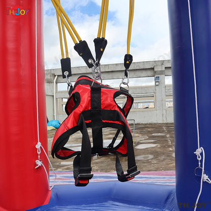 5M Tall Inflatable Bungee Jump Game Airtight Inflatable Bounce Jumping Trampoline For Kids N Adults