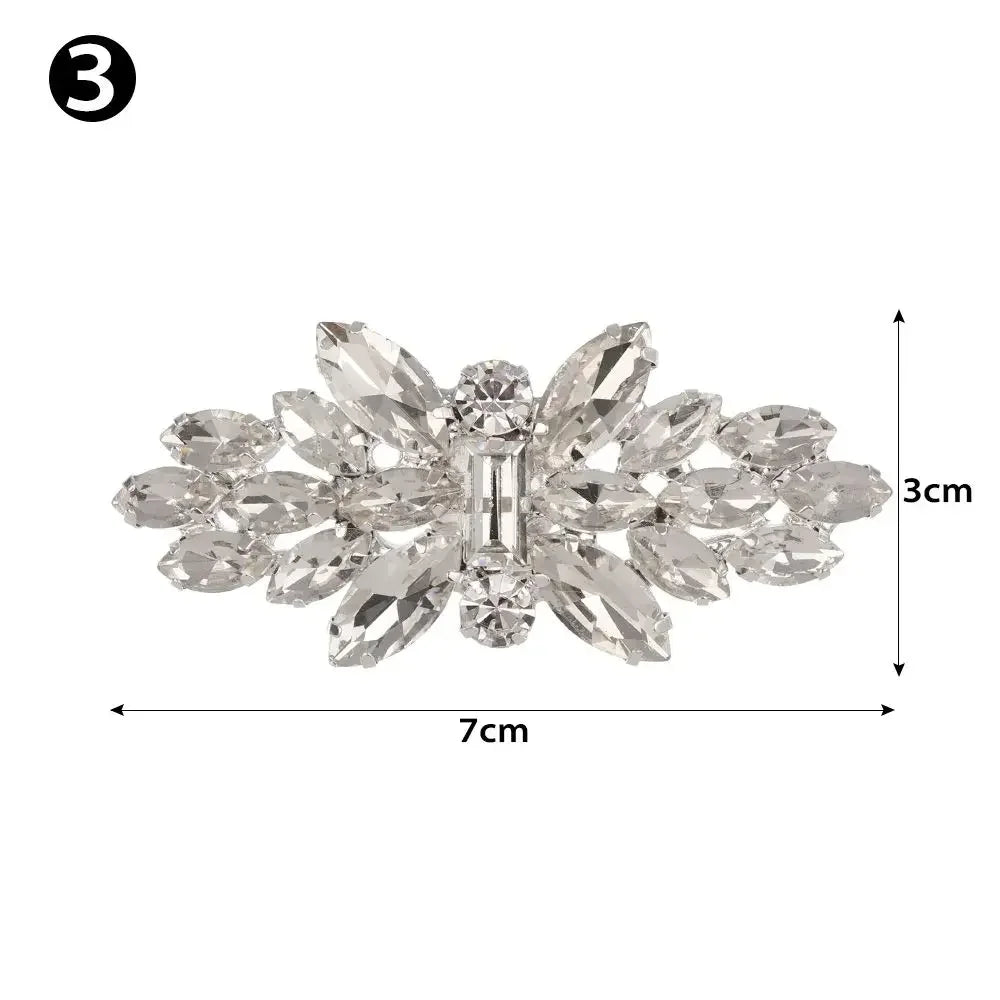 1PC Shiny Crystal Shoes Decorations Clip Women High Heel Rhinestone Charm Buckle Bag Pendant Brooch Wedding Bride Accessories