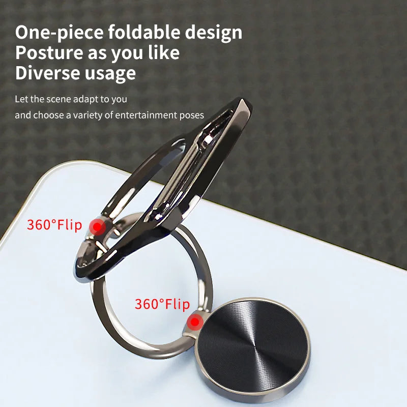 2022 New Smartphone Finger Ring Magnetic Support Metal Mobile Holder 360 Degree Phone Grip Stand For Iphone Ipad Tablet Mount