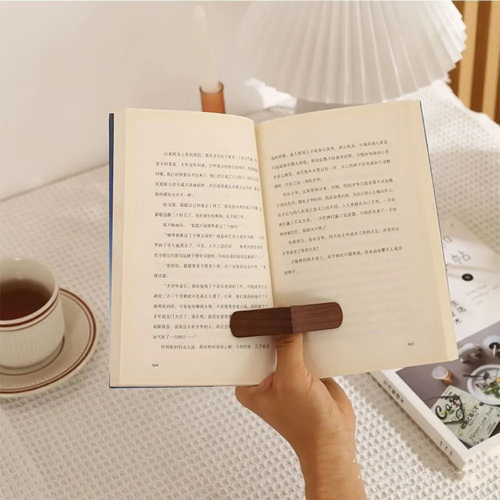 Wooden Thumb Bookmark One Hand Reading Thumb Book Support Book Page Holder Book Lovers Fast Reading Aids Tools Gifts