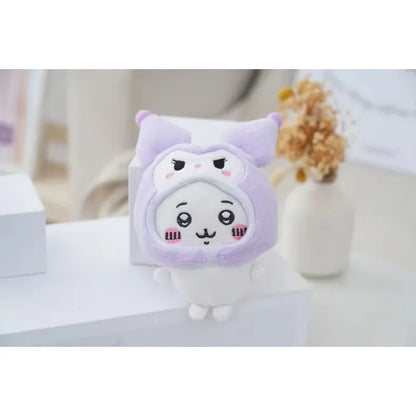 Chiikawa Sanrio's Cross-dressing Doll Hello Kitty Chiikawa Self-mocking Bear Keychain Pendant Decoration Children's Gift