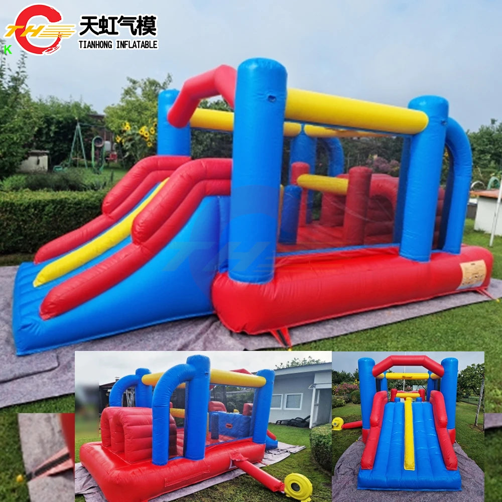 Fast Shipping 5.2x2.5m PVC Tarpaulin Inflatable Bouncer Cheap Inflatable Bouncy Castle Bounce House Toys with Slide