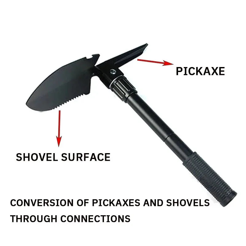 1PC Engineer Shovel Military Shovel Outdoor Multifunctional Folding Military Vehicle Camping Fishing  Pickaxe