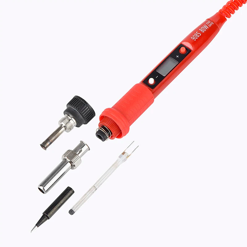 JCD Electric Soldering Iron Kit 80W LCD Digital Display Adjustable Temperature 220V/110V Solder Iron Welding Repair Tools 908S