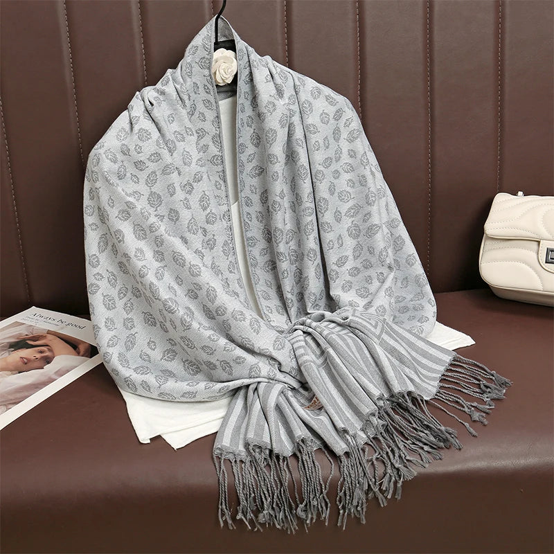 2024 Luxury Thick Cashmere Scarf Women Print New Wraps Pashmina Travel Poncho Warm Blanket Winter Bufanda Shawl Female Stoles