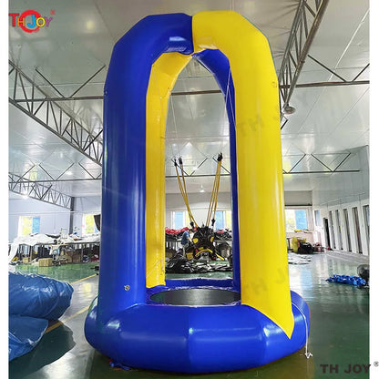 5M Tall Inflatable Bungee Jump Game Airtight Inflatable Bounce Jumping Trampoline For Kids N Adults