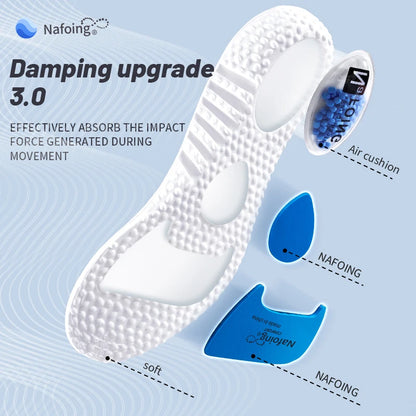 Upgrade Sports Shock Absorption Insole PU Memory Foam Breathable Arch Support Orthopedic Shoes Pad Men Women Soles