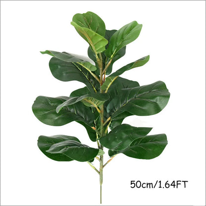 150cm Tropical Tree Large Fake Ficus Lyrata Plant Artificial Ficus Plants Branches Plastic Fake Leafs For Home Office Shop Decor