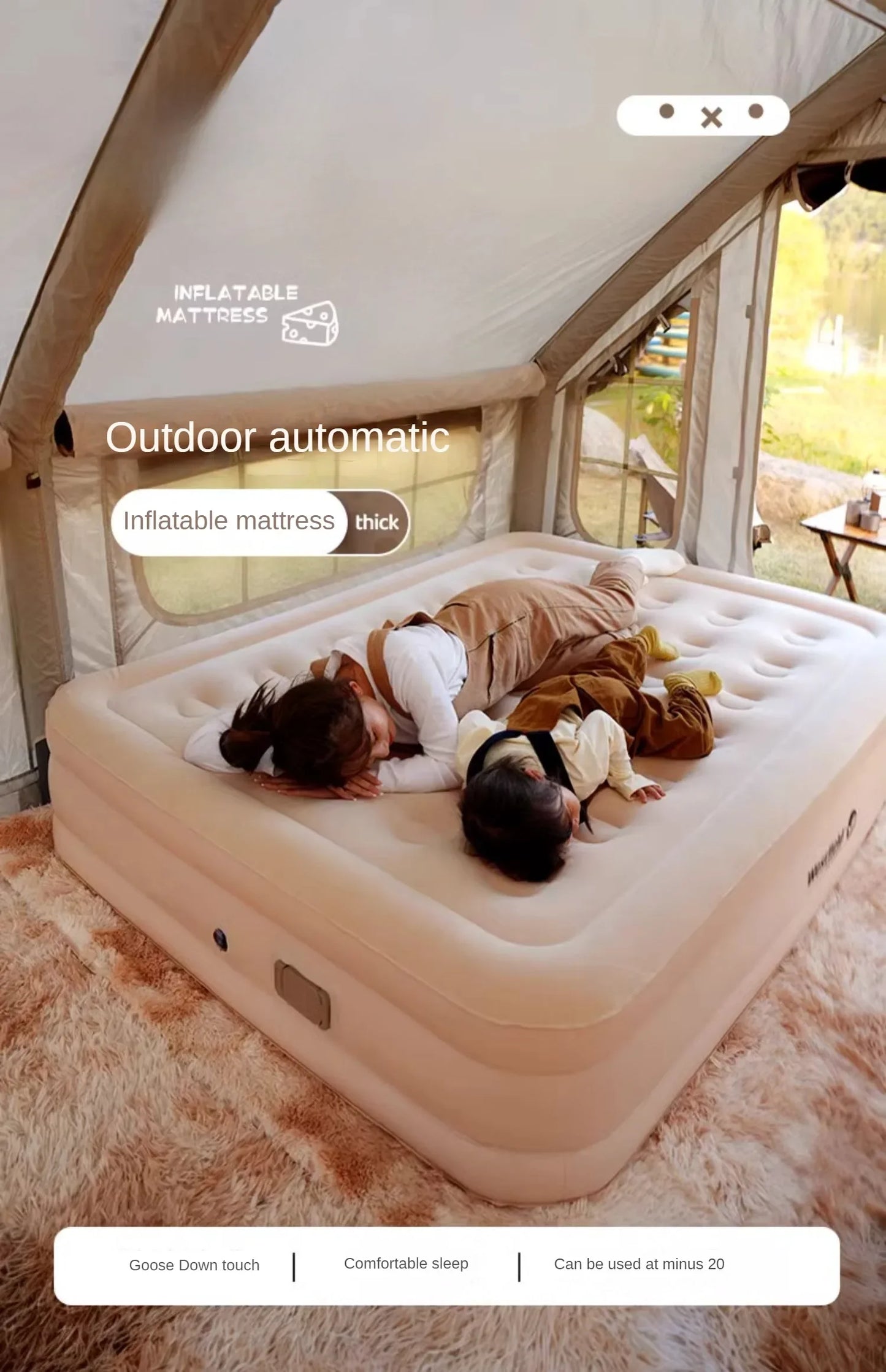 Inflatable mattress for home use, outdoor camping and camping in autumn and winter,portable new inflatable cushion bed