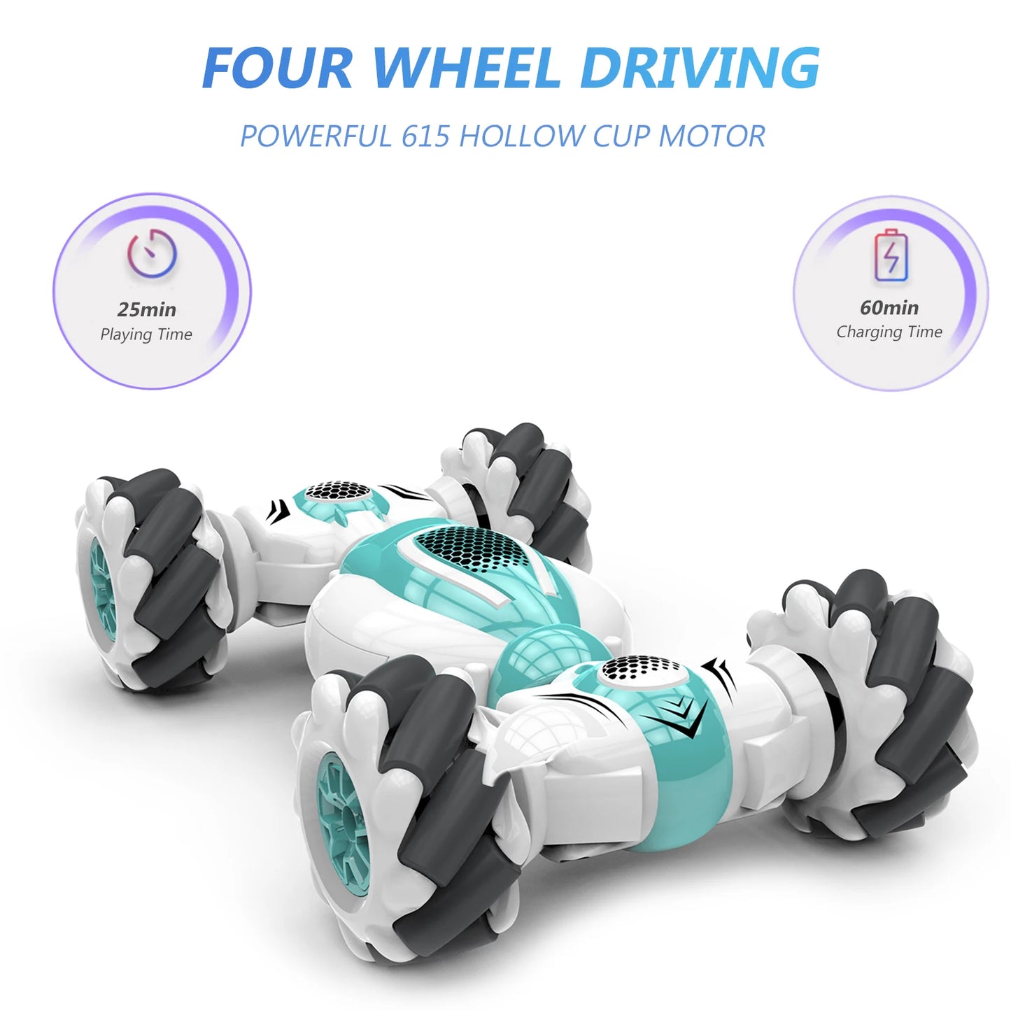 S-012 RC Stunt Car Remote Control Watch Gesture Sensor Deformable Electric Toy Cars  2.4GHz 4WD Rotation kids Christmas  gifts