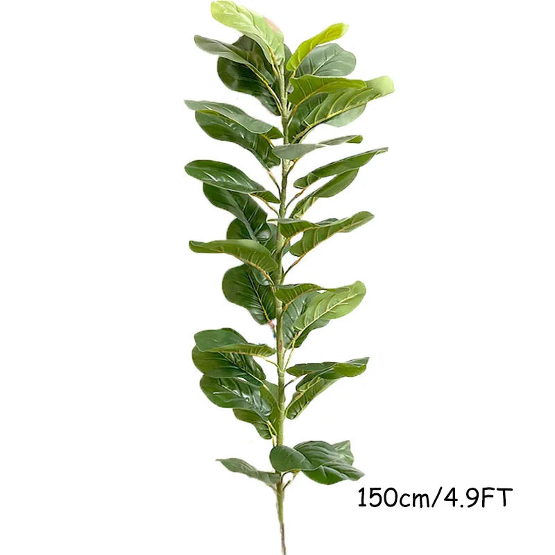 150cm Tropical Tree Large Fake Ficus Lyrata Plant Artificial Ficus Plants Branches Plastic Fake Leafs For Home Office Shop Decor