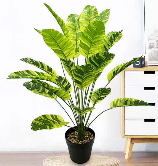 Plantain Palm Simulated Potted Plant Artificial Plants Garden Room Decoration Fake Flower Leaf Bonsai Outdoor Party Ornament