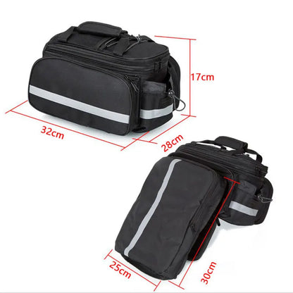 Bike Bag Waterproof Bicycle Backseat Trunk Bag Multi- Function Portable Pack Extendable Cycling Luggage Package