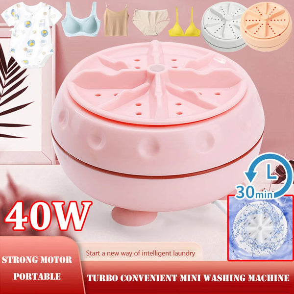 Automatic Turbine Washing Machine Laundry Portable Travel Washer Air Bubble And Rotating Mini Washing Machine Mini Washing 40w