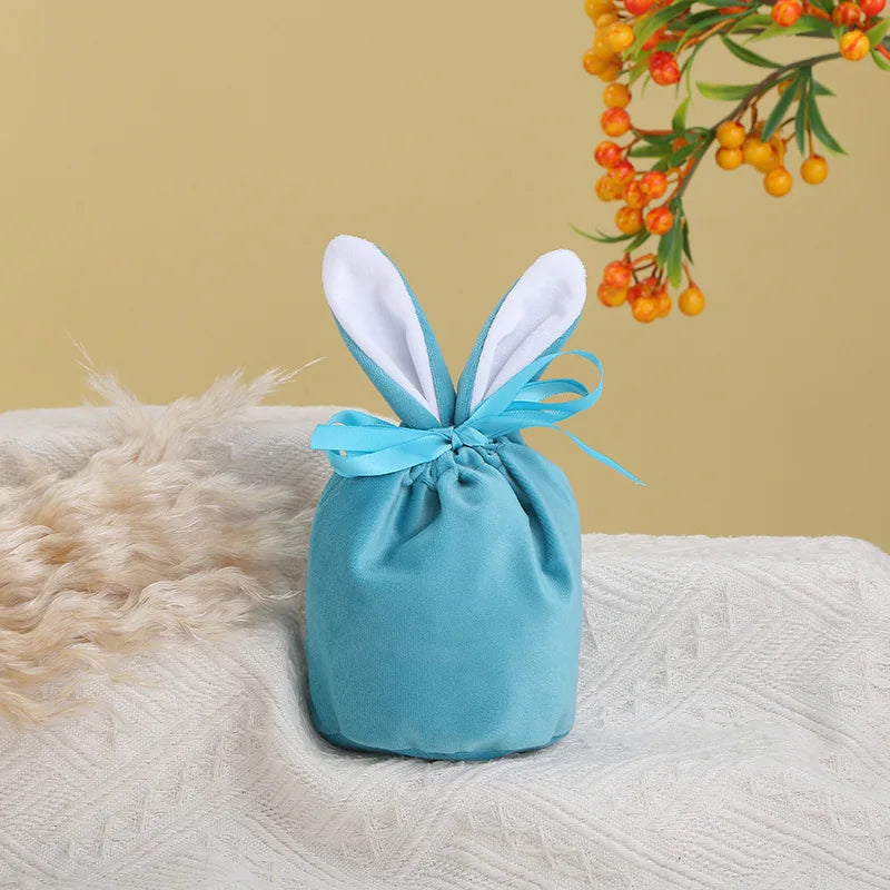 Easter Candy Bag Chocolate Bags Cloth Pouch Cute Bunny Gift Packing Bags Ears Design Birthday Wedding Party Jewelry Organizer