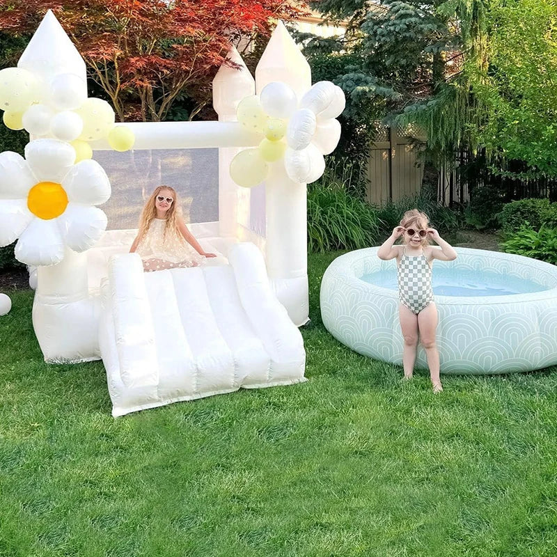 White Bounce Houses Children's Castles Inflatable Halloween Outdoor Decorations Inflatable Mini Jumping Castle Party Carnival