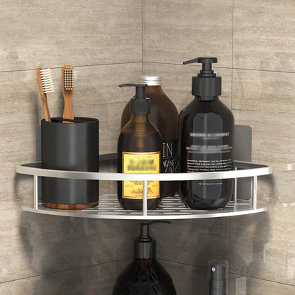 Bathroom Storage Rack No Drill Shelves Wall Mount Corner Shelf Shower Holder For WC Shampoo Organizer Bathroom Accessories