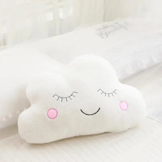 New Stuffed Cloud Moon Star Raindrop Plush Pillow Soft Cushion Toys For Children Baby Kids Girl Christmas Gift Room Car Decor