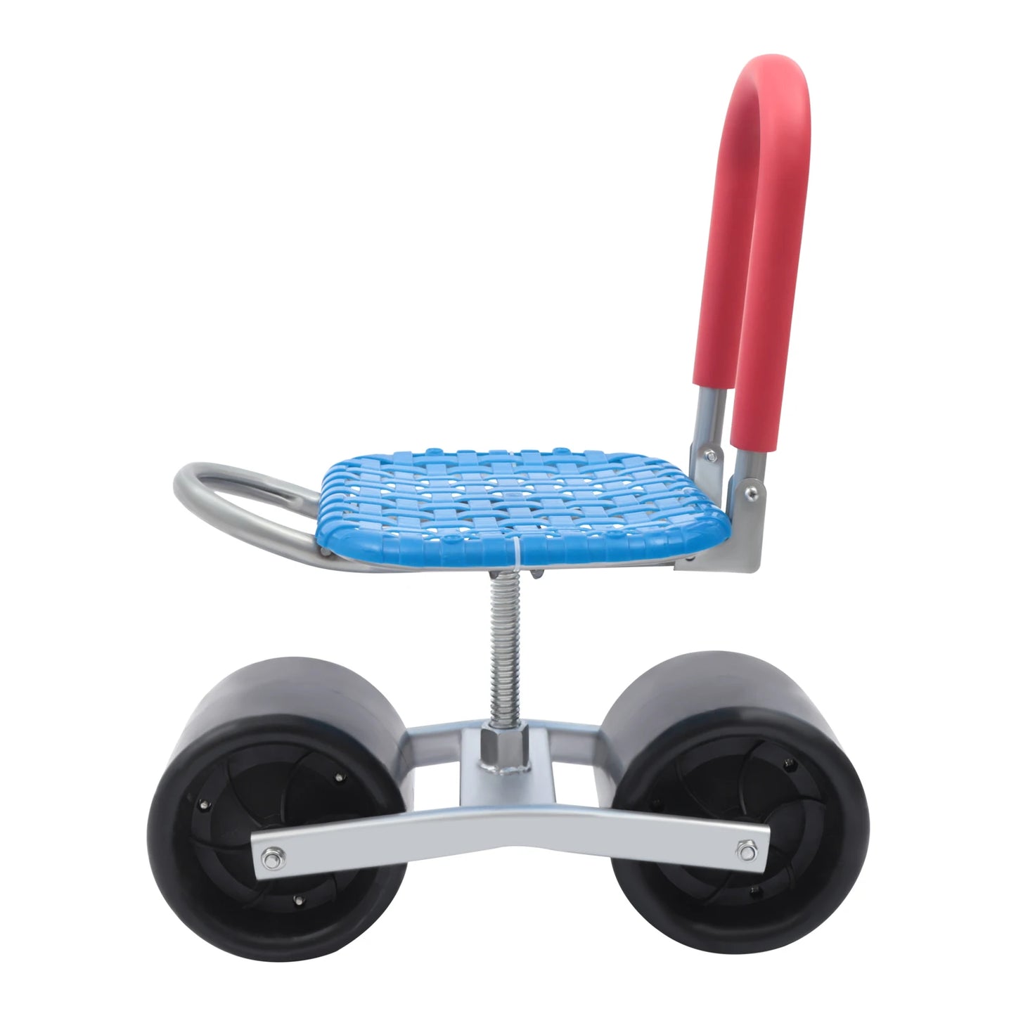 Garden Cart Rolling Stool with Wheels Stable Workseat Sturdy Cart Adjustable Seat Height and Direction Gardening Helper