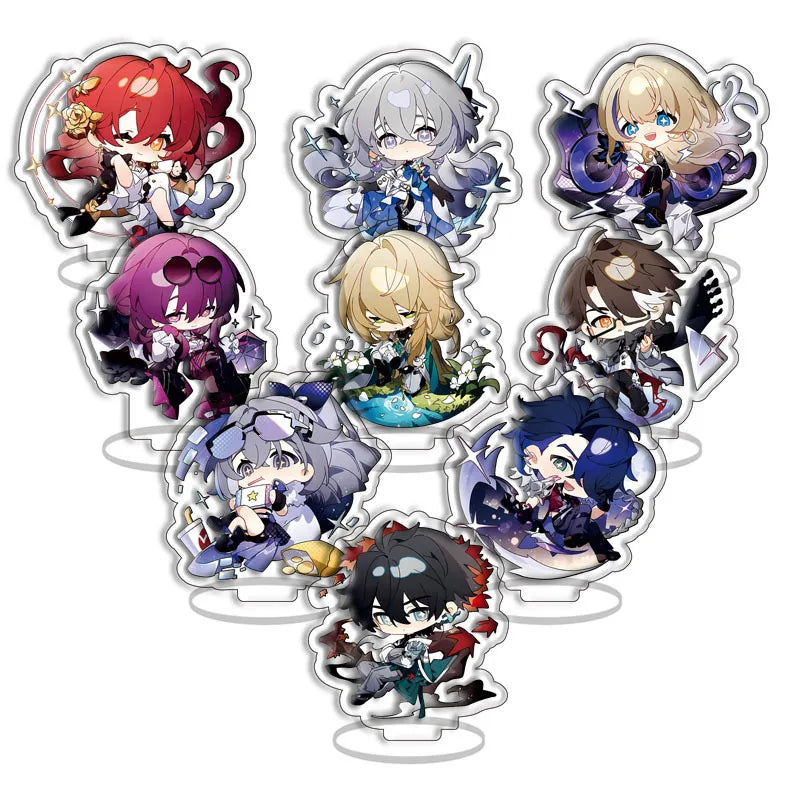 9pcs/Set Grandmaster of Demonic Cultivation Arcylic Stand Cosplay Figure Keyring Jewelry Mo Dao Zu Shi Fuuny Acrylic Key Chain