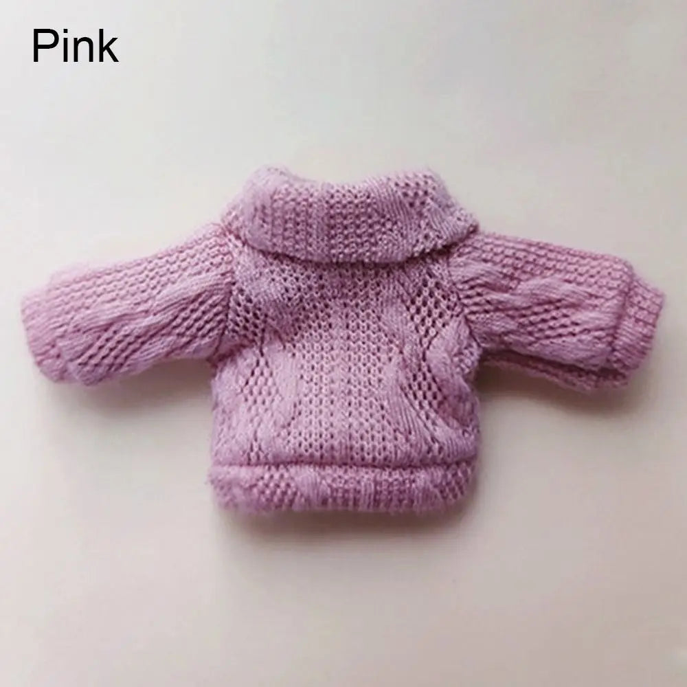 1/11 1/12 OB11 Doll Sweater Mini Knitted Sweater Kids DIY Handmade Top Casual Dress Multicolored Dressing Clothes Doll Accessory