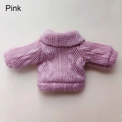 1/11 1/12 OB11 Doll Sweater Mini Knitted Sweater Kids DIY Handmade Top Casual Dress Multicolored Dressing Clothes Doll Accessory