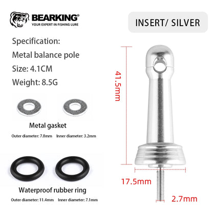 BEARKING Universal Fishing Wheel Balance Rod Anti Collision Insertion Screw in Equipped with Gasket Waterproof Rubber Ring