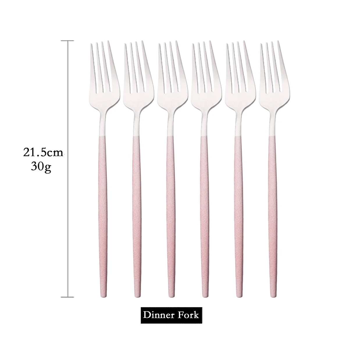 Green Gold 6Pcs Dinner Fork Tableware Dinnerware Stainless Steel Silverware Kitchen Party Flatware Matte Black Cutlery Set