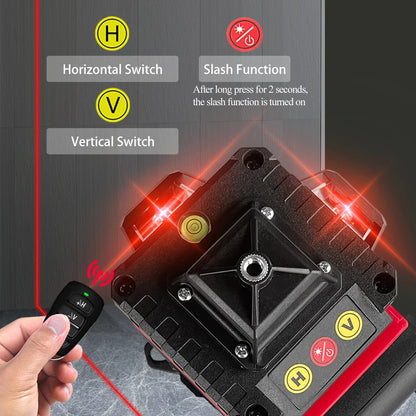 GRT Laser Level 16/12/8 Line Self Leveling 360 Horizontal and Vertical Cross Red Laser Beam Measuring Tool Лазерный уровень