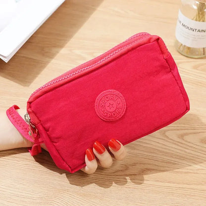 Women Coin Purse Wristlet Clutch Wallet Bag Coin Zipper Purse Cellphone Pouch Handbag Tote