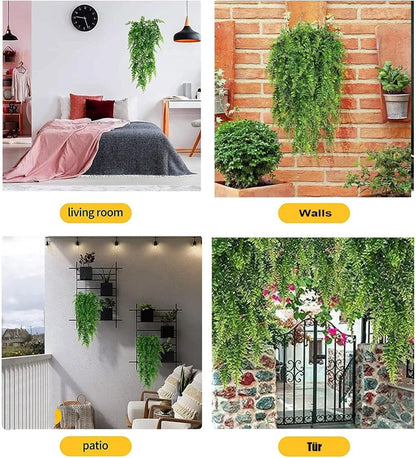 Artificial Flower Vines Simulate Green Plants Wall Ornaments Outdoor Garden Decorations Wedding Decor DIY Eucalyptus Plants