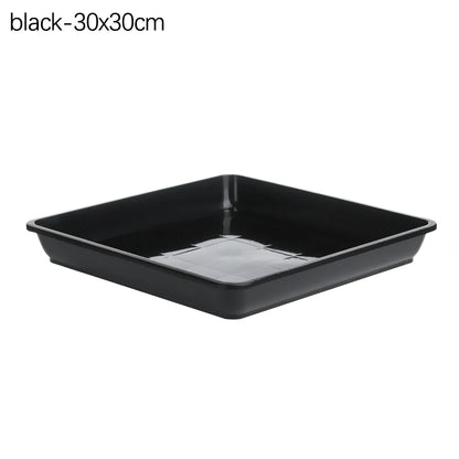 Hot 4/6/7/8/10 inch Plastic Plant Pot Saucer Drip Trays Saucers Indoor Outdoor Heavy Duty Square Flower Pot Brown/White/Black