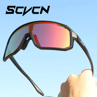 SCVCN Mountain Driving Glasses Cycling Sunglasses UV400 Women Sports Running Eyewear Men Road Bicycle Glasses Bike Goggles