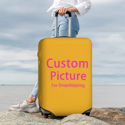 Custom Personalized Custom Photo Logo Luggage Cover Cute Customized DIY Print Suitcase Protector Covers Suit For 18-32 inch