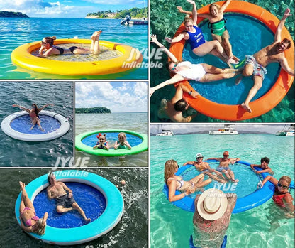 Customized Portable Floating Water Hammock with Mesh Float Swimming Lounger Pool Inflatable