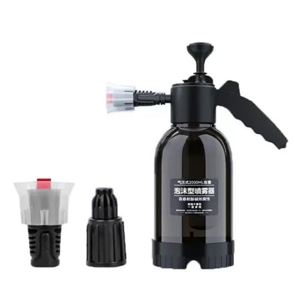 New Air Pressure Car Wash Foam Spray Can Handheld 2L Car Family Watering Can Fan High Pressure Transparent Foam Type