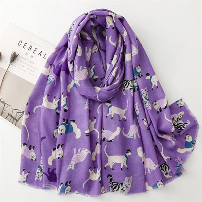 Women Lovely Cute Animal Dachsund Dog Pattern Viscose Shawls And Wraps Snood Pashmina Stole Bufandas Muslim Hijab Sjaal 180*85Cm