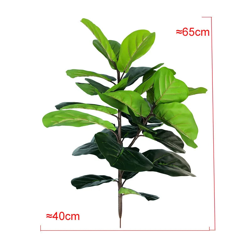 150cm Tropical Tree Large Fake Ficus Lyrata Plant Artificial Ficus Plants Branches Plastic Fake Leafs For Home Office Shop Decor