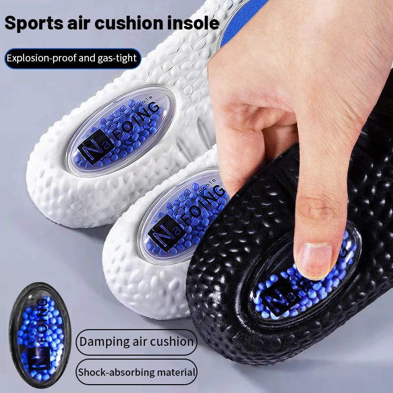 Upgrade Sports Shock Absorption Insole PU Memory Foam Breathable Arch Support Orthopedic Shoes Pad Men Women Soles