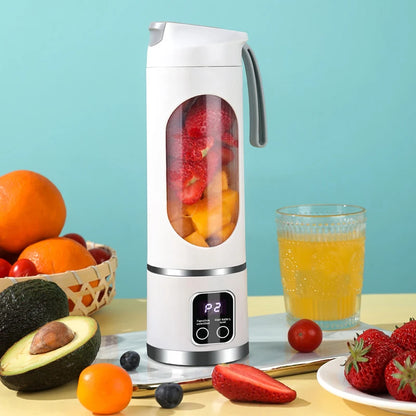 450ml Fruit Juicer 8 Blades 3 Gears USB Rechargeable Portable Blender Ice Crusher for Shakes and Smoothies Juicer Cup