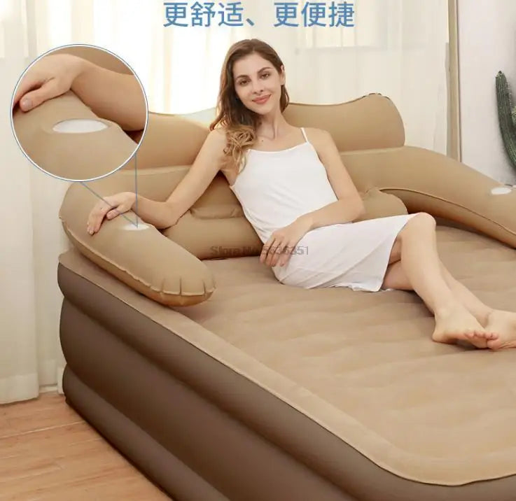 Home Convenient Inflatable Mattress Outdoor Camping Air Bed Foldable Inflatable Bed Inflatable Bed