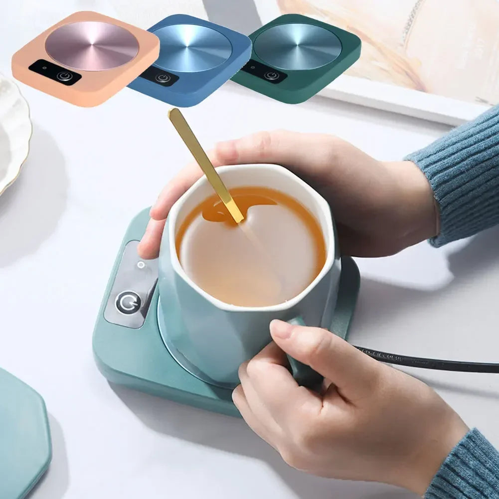 Cup Warmer Coffee Mug Heater Milk Tea Water Heating Pad Home Cup Heater Warm Mat 55℃ Constant Temperature Coaster Gift Box