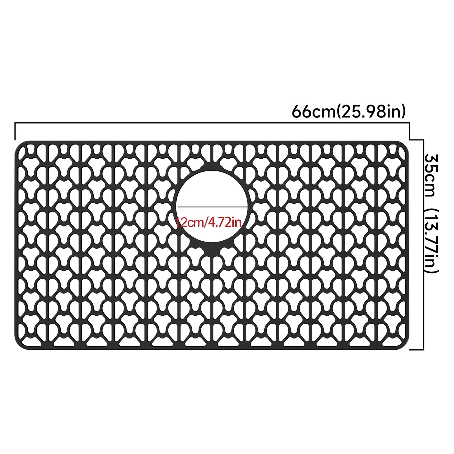 Silicone Sink Mat-Protectors for Kitchen Sink with Drain,Kitchen Sink Grid,Non-Slip Heat-Resistant Sink Mat for Bottom of sink