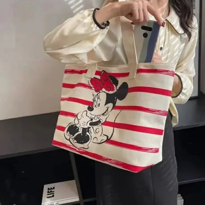 NEW Cartoon Canvas Bag Kawaii Cute Large Capacity Canvas Bag Female Students Schoolbag Tote Bag