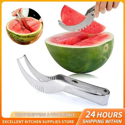 Stainless Steel Watermelon Cutter Artifact Knife Salad Fruit Slicer Cutter Tool Watermelon Kitchen Accessories Gadgets