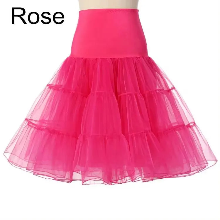 Fast Shipping Free 50s Cosplay Petticoat Rockabilly Dress Crinoline for Woman Wedding Bridal Underskirt Rockabilly Tutu